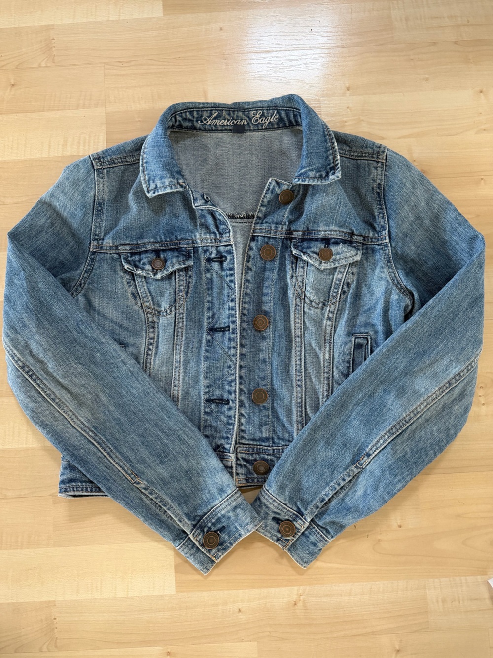 American Eagle Outfitters Light Blue Denim Jacket